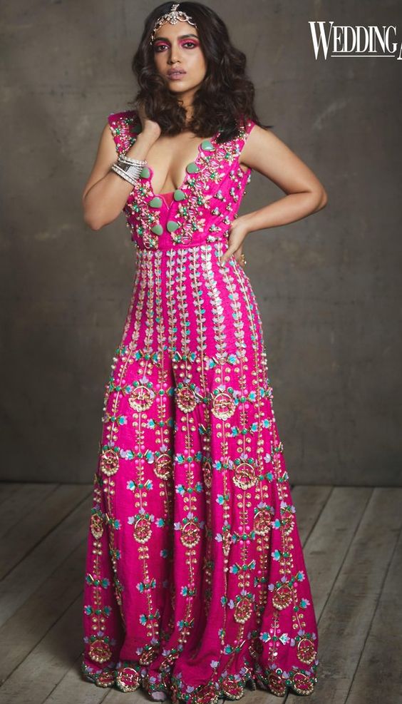 Bhumi Pednekar - HOT PINK EMBELLISHED JUMPSUIT
