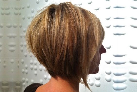 stacked bob with bangs