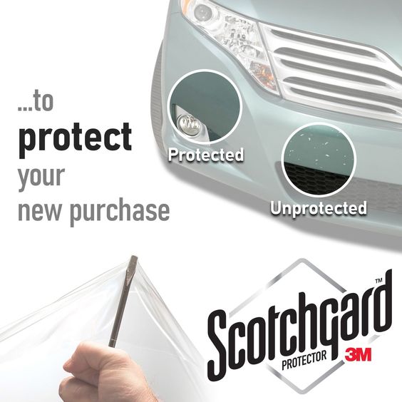 "Stop worrying about the damage caused by rocks, gravel, salt or insects to the front of your vehicle! 3M Scotchgard Paint Protection Film protects the leading edge of your vehicle with the application of a thin and virtually undetectable clear urethane film. Computer cut from 8mil (.008\\") 3M Scotchgard film. You get maximum coverage on the most chip prone areas, such as the hood, mirror, fender and bumper. Best of all, this durable film has a clear-coat finish for maximum shine. Easily main