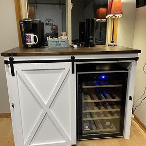 Wine Cabinet Coffee Bar Farmhouse Home Wine Cabinet Coffee Bar, Coffee Bar Cabinet With Wine Fridge