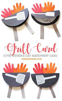 Handprint Father’s Day Grill Card