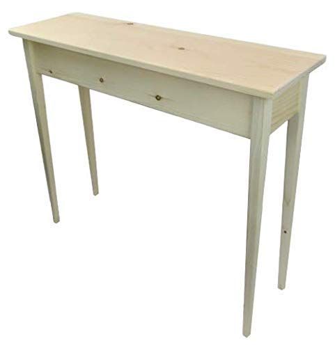 36 Unfinished Pine Console Sofa Table With Tapered Legs Wall Styling Unfinished Pine Console Sofa Table With, Unfinished Console Table With Drawers