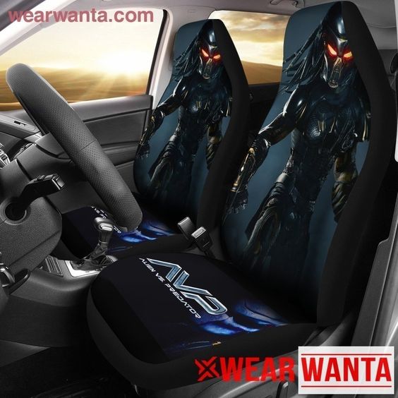AVP Aliens Vs Predator Car Seat Covers LT03All of our Car Seat Covers are Set of 2 custom-made-to-order and handcrafted to the highest quality standards. Constructed with high-quality polyester micro-fiber fabric for maximum durability and comfort. Add style to your seats while protecting them from spills, stains, tearing, fading, and more. Designed for quick and easy installation on most car and SUV bucket style seats- no tools required. Elastic backing and fastening system ensures a snug and s