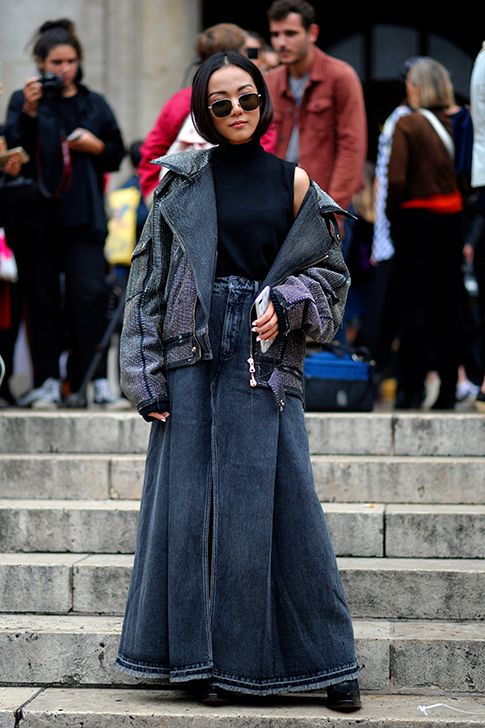 YoYo Cao - #Denim, #Paris, #ParisFashion, #ParisFashionWeek, #PFW, P#ortrait, #SS18, #Street, #StreetStyle, #Style, #Woman, #Women, #Womenswear, #YoYoCao Photo © Wayne Tippetts
