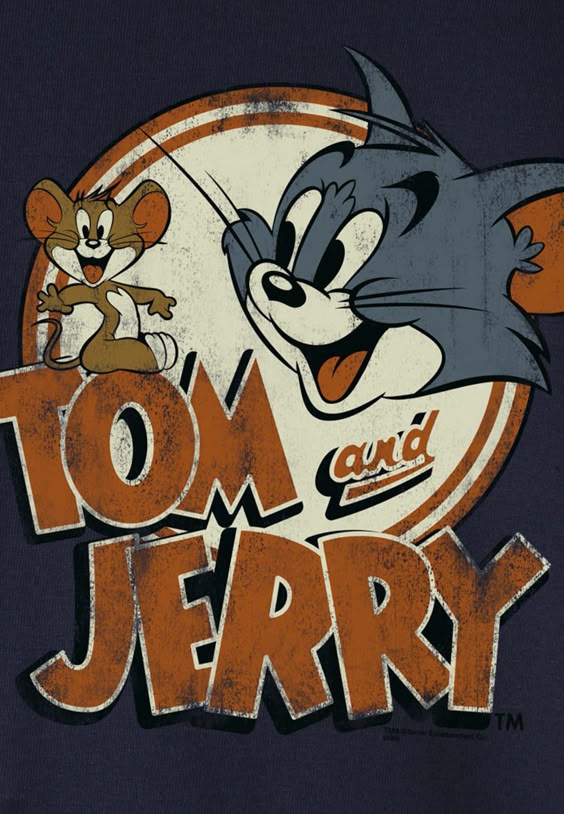 LOGOSHIRT T-Shirt "Tom und Jerry" in Marine