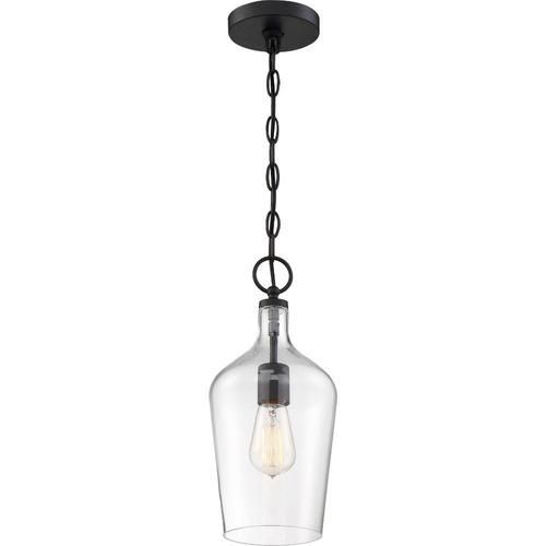 Matte Black And Clear Transitional Jar Pendant Light Com Glass Jar Pendant Light, Jar Pendant Light Black