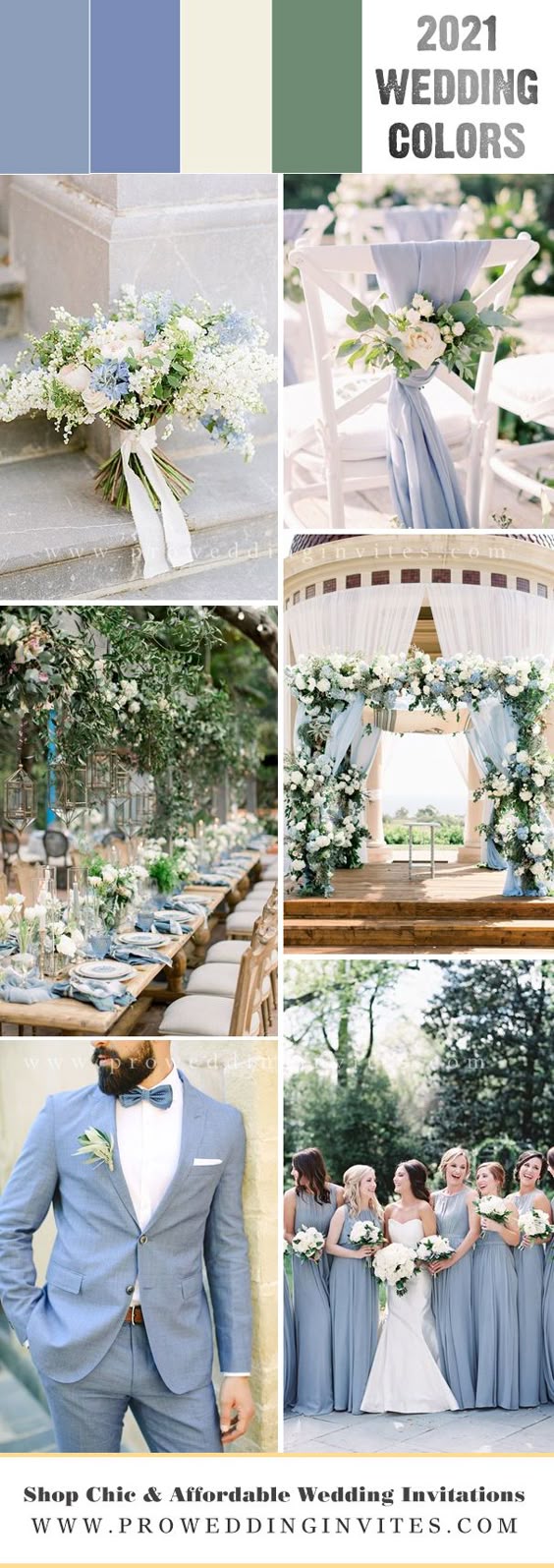 Adorable Shades of Blue Wedding Color Ideas for 2021