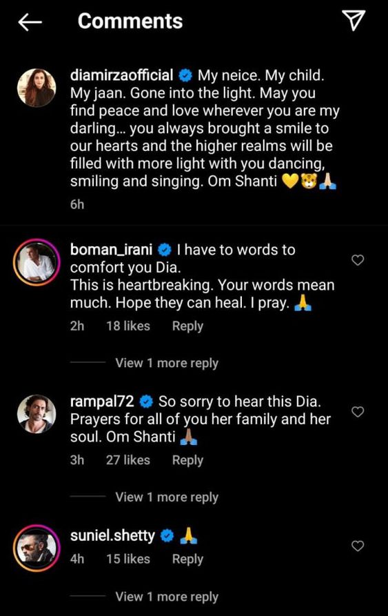 Dia Mirza took to social media and shared the heartbreaking news of her niece, Tanya Kakde’s demise. A few hours back, Dia took to Instagram and posted a picture of her niece. She also penned an emotional note with the photo, remembering her. The note read, “My neice. My child. My jaan. Gone into the light. May you find peace and love wherever you are my darling… you always brought a smile to our hearts and the higher realms will be filled with more light with you dancing, smiling and singing. O