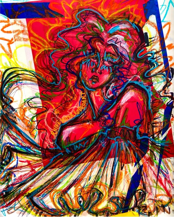 Art print of a trippy 60s/70s inspired bright colored fashion illustration of a woman wearing a colorful off the shoulder top. This is a unframed physical art print that will be mailed to you once purchased. Printed on high quality photo paper with a glossy finish. Available in two sizes - 4x6 inches and 8x10 inches. Orders outside of the United States are shipped with USPS First Class International shipping and typically take 7-21 days to arrive. If you would like faster international shipping,