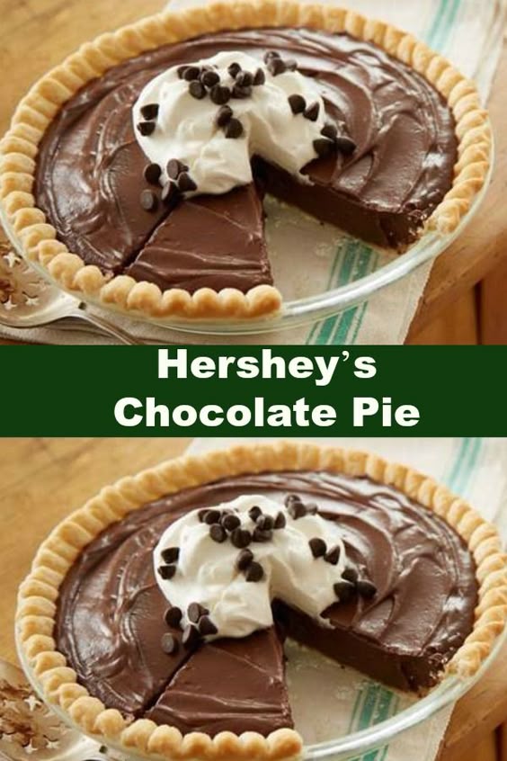 Hershey's Chocolate Pie Recipe Dessert | Jodeze Home and Garden