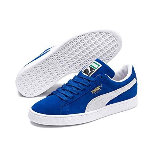 puma blue white shoes