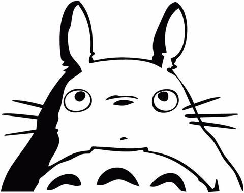 トトロ かわいいイラスト 切り絵 図案 トトロ かわいいイラスト 切り絵 図案