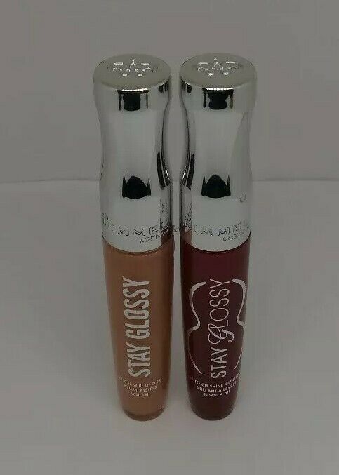 2x Rimmel Stay Glossy 6hr Lip Gloss 120 Non Stop Glam 540 T