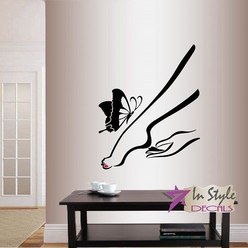 Wall Vinyl Decal Home Decor Art Sticker Girl Woman Hand And Foot Care Pedicu Decoración Para Salón De Uñas Ideas Nombres - Spa Wall Art Stickers Wall Vinyl Decal Home Decor Art Sticker Girl Woman Hand And Foot Care Pedicu Decoración Para Salón De Uñas Ideas Nombres - Spa Wall Art Stickers