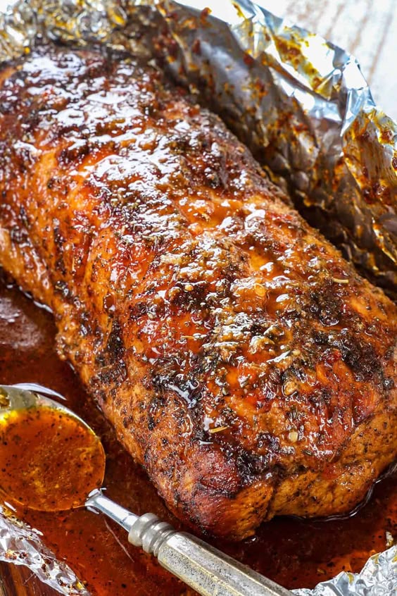 Pork Loin Roast With Sweet and Spicy Apricot Sauce