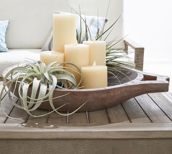 Round Dough Bowl In 2021 Coffee Table Centerpieces Decorating Tables For Home Coffee Table Centerpieces, Round Wooden Bowl Decorating Ideas