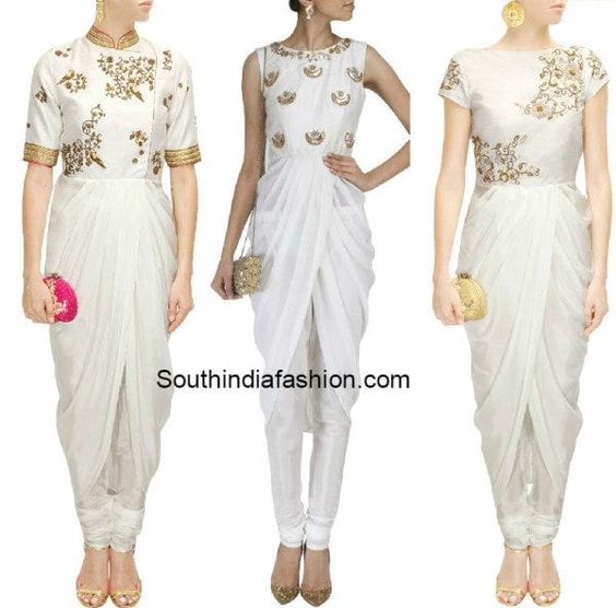 Drape Kurtas / Dhoti Style Kurtas – A Must Try Fashion Statement – South India Fashion