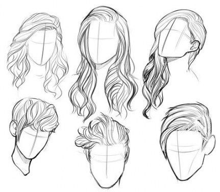 Simple Hair Style Art Reference Poses Cartoon Art Styles Art Sketches