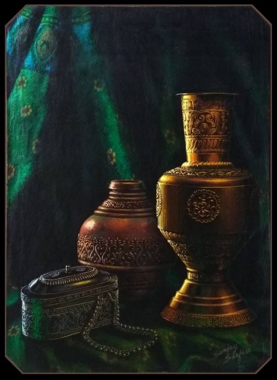 Original Art Watercolor/Poster Color Painting, measuring: 31.75W x 44.45H x 1.27D cm, by: Sanjay Sarfare (India). Styles: Realism. Subject: Still Life. Keywords: Indian Handicraft Painting, Still Life Painting, Still Life, Handicraft Painting, Painting Of Handicraft. This Watercolor/Poster Color Painting is one of a kind and once sold will no longer be available to purchase. Buy art at Saatchi Art.