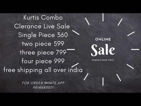 Cotton Kurtis Combo Offer Cotton Kurtis Combo Online Kurta Combo Offer Part 12 Youtube Stock Clearance Kurti Single Piece