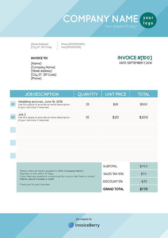Blue Skies File format pdf This modern, sleek PDF invoice - invoice format pdf Blue Skies File format pdf This modern, sleek PDF invoice - invoice format pdf