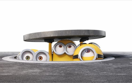 Download wallpapers Minions, 4k, sewerage, Despicable Me, 3D-animation
