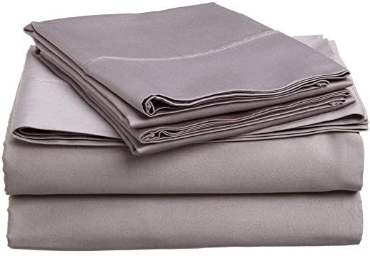 4 Pcs sheet set 700TC Egyptian Cotton Light Blue Solid All Size and Deep pocket