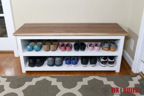 Entryway Shoe Bench With Storage Room Diy Entryway Shoe Bench With, Entrance Shoe Storage Bench