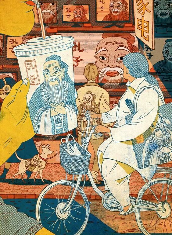 oriental bicycle, by Victo Ngai