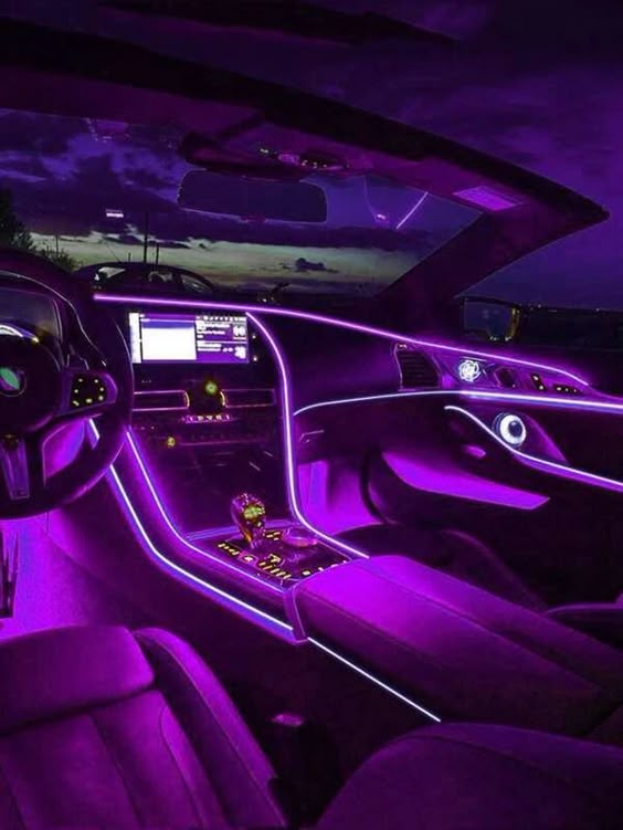Car Led Light 1pc Purple