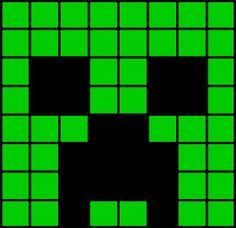 Creeper Face Pixel Art Build-On Greeting Card