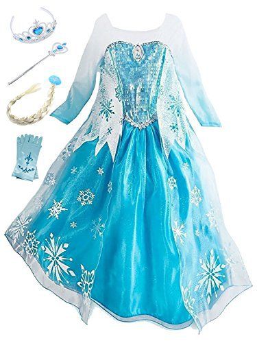Nouveau Cosplay costume tenue de fête filles princesse Elsa Fancy Dress Up Nouveau Cosplay costume tenue de fête filles princesse Elsa Fancy Dress Up