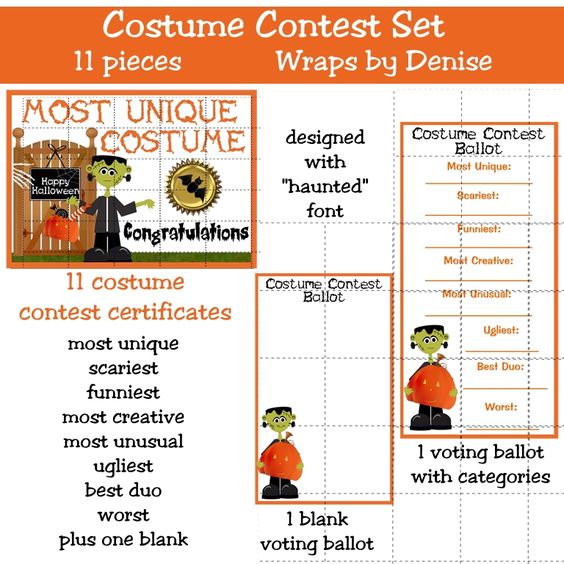 costume award categories