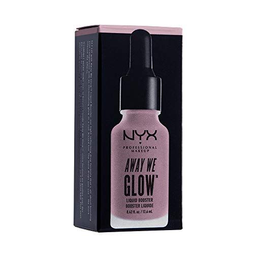 Nyx Professional Makeup Away We Glow Liquid Booster Rose Base With Blue Gold Pearl 0 43 Ounce A New Liquid Formula Of Ultra Concentrated Light Reflecting Dro