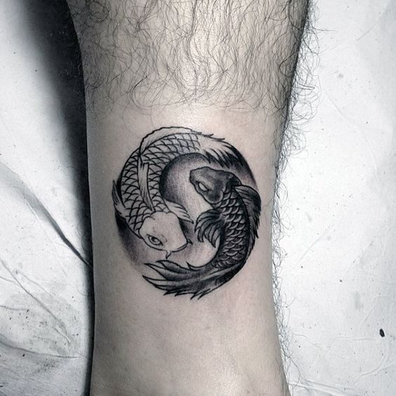 Koi Yin-Yang Forearm Tattoo Source: Pinterest