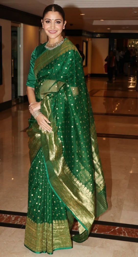 Buy Anushka Sharma Pure Chanderi Silk Saree in Katan Silk Online in India - Etsy