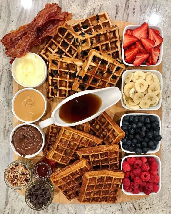 Pancake and Waffle Breakfast Boards Are Almost Too Pretty to Eat—ALMOST