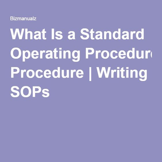 Standard operating procedure template Tools Pinterest - sop templates pdf Standard operating procedure template Tools Pinterest - sop templates pdf
