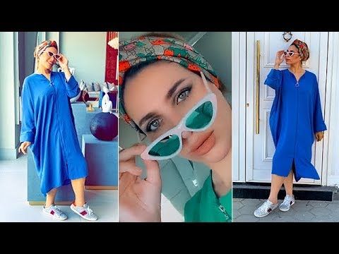 دكتورة خلود تفاجئ الجميع بأناقتها باللون الأزرق Fashion Hijab