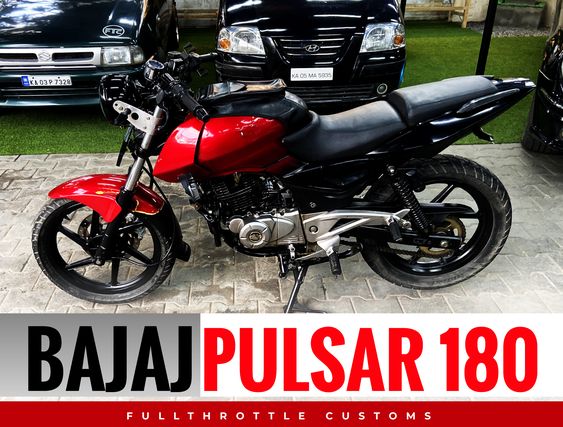Here is the side view after the customization performed over the Bajaj Pulsar 180.