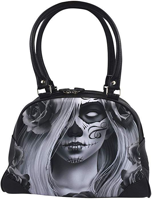 LiquorBrand Love Sugar Skull Lady Small Satchel Purse Crossbody bag