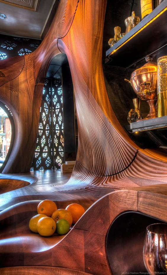 This Bar In Toronto Is Filled With Curvaceous Wood