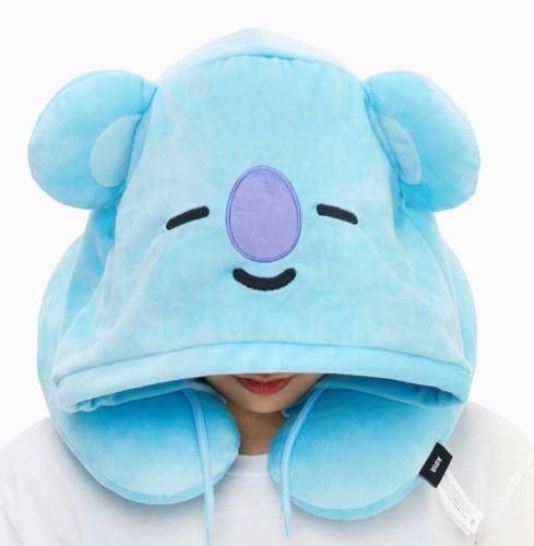 Kpop home for BT21 bts Cute cartoon Q BT21 HOODDIE Neck Cushion Travel Pillow