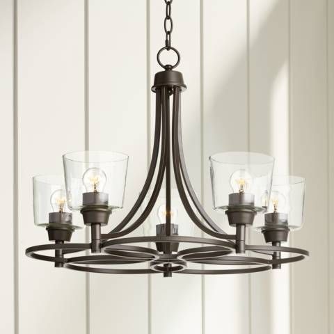 Whitfield 22 1 2 W Bronze And Clear Glass 5 Light Chandelier 31m29 Lamps Plus Lighting - Bronze Finish Dining Room Chandelier Whitfield 22 1 2 W Bronze And Clear Glass 5 Light Chandelier 31m29 Lamps Plus Lighting - Bronze Finish Dining Room Chandelier