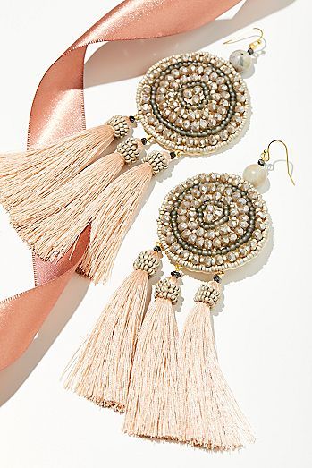 Winona Embellished Tassel Earrings
