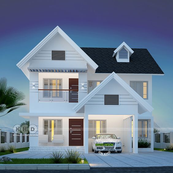 1992 square feet 4 bedroom beautiful house plan