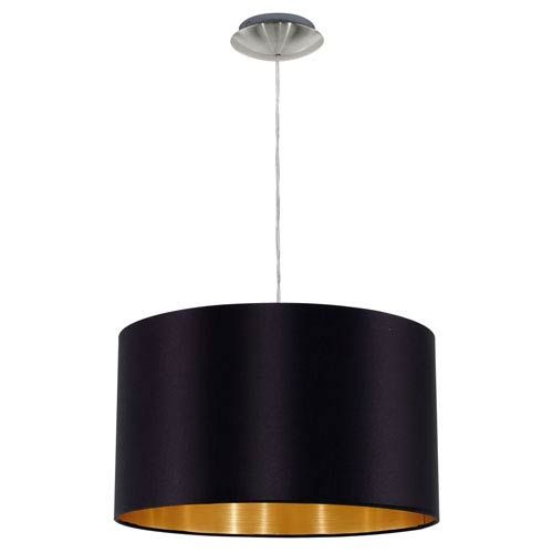 Eglo 31599a Maserlo 15 In Black Gold One Light Pendant Satin Nickel Polished Contemporary Modern Bella 2020 Drum Lighting - Black And Gold Drum Pendant Light Eglo 31599a Maserlo 15 In Black Gold One Light Pendant Satin Nickel Polished Contemporary Modern Bella 2020 Drum Lighting - Black And Gold Drum Pendant Light