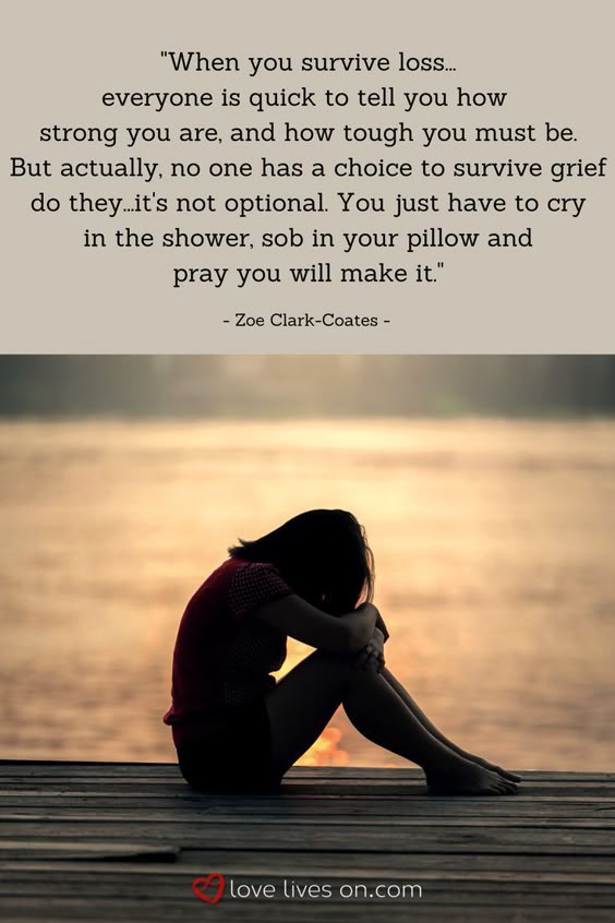 SO well put...this miscarriage quote from Zoe Clark-Coates, Founder & CEO of the Mariposa Trust (a charity that supports people who have suffered the loss of a child at any stage of pregnancy, at birth or in infancy) expresses her feelings about surviving loss after her miscarriage - "no one has a choice to survive grief do they -it's not optional. You just have to cry in the shower,sob in your pillow and pray