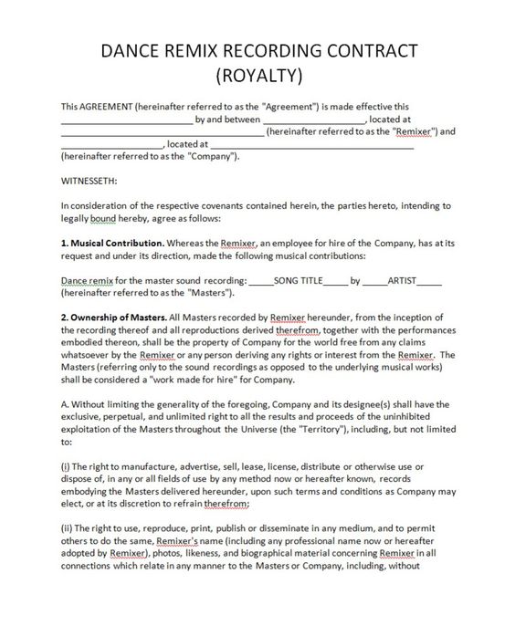 Pricing Record Label Agreements - royalty agreement contract - sample consulting agreement Pricing Record Label Agreements - royalty agreement contract - sample consulting agreement