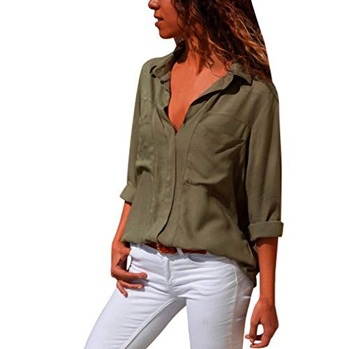 Chemisier Femme Chic YUYOUG Femme Blouse Chemisier 3//4 Manches Longues en Mousseline De Soie L/âche Blouse N/œud Papillon Haut Chemise